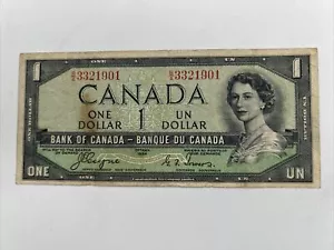 1954 Devils Face Bank of Canada $1.00 Dollar BC-29a Coyne-Towers B/A 3321901 - Picture 1 of 4