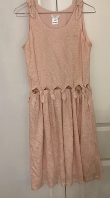 CHLOE девочек размер 14 платье розовый логотип галстук дизайнер подростков стиль без рукавов - Изображение 1 из 4