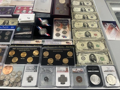 Estate Sale Coins ~ Auction Lot Silver, Bullion, ,Collection GET ALL #8999 - Image 1 of 4