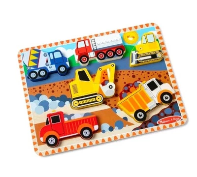 Melissa and Doug Construction Chunky Puzzle - 6 Pieces (NEW)  - Image 1 of 4