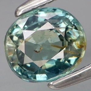 0,99Ct. Edel Edelstein! Natürlicher blau grüner unbeheizter Saphir Tansania guter Glanz - Bild 1 von 4