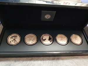 US Silve United States American Eagle 25th Anniversary Silver 5 Coin Set.  - Picture 1 of 24