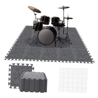 Alfombrillas entrelazadas absorbentes de sonido de 20 piezas, 11,8 x 11,8 x 0,4 grises Foto 1 de 4