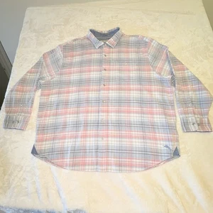 Tommy Bahama Corduroy Shirt Mens 2XL Pastel Plaid Coastline Cord Soft Comfort - Picture 1 of 12