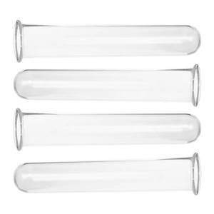  4 Pcs Clear Glass Tube Test Reagenzglas Vase Übertopf Glasprüfrohr - Bild 1 von 12