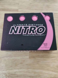 Neu Nitro Ultimate Distance Pink Golfbälle Dutzend Pack Neu im Karton - Bild 1 von 4