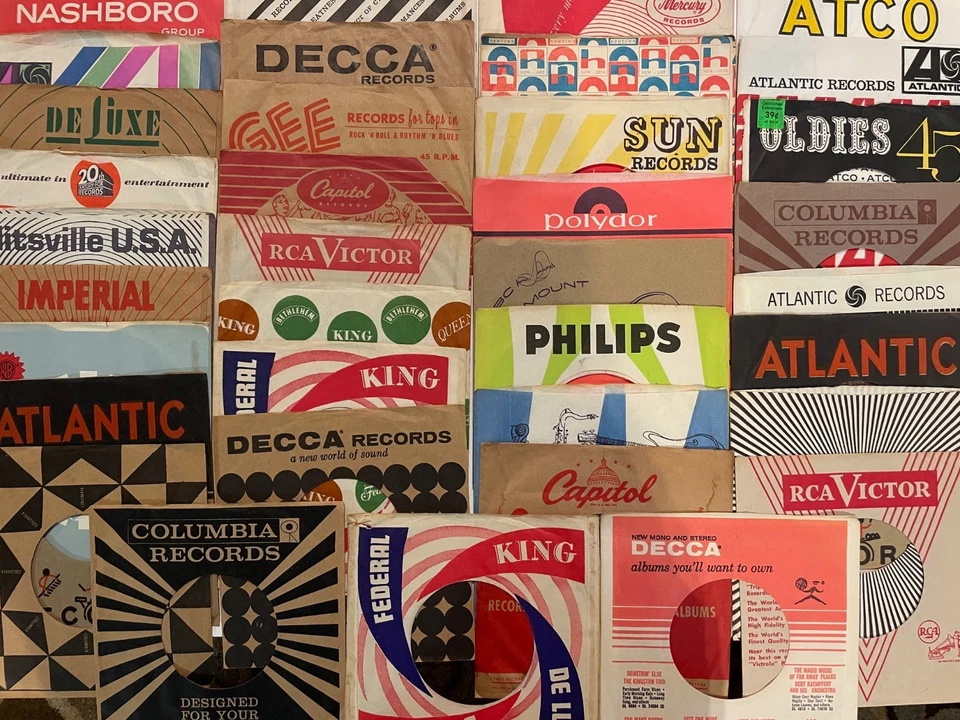 45 RPM VINTAGE COMPANY SLEEVES MANY TO PICK FROM! - Image 1 of 1
