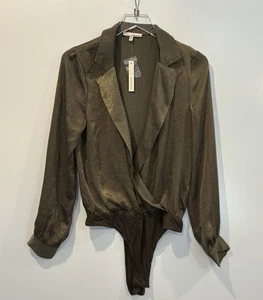 Blusa Top Mujer Nuevo con Etiquetas June & Hudson Verde Satinado Talla Mediana (553) - Imagen 1 de 6