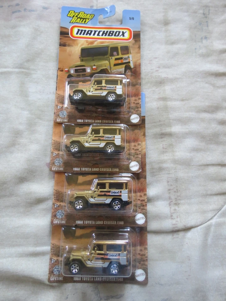 Lote de 4 Matchbox Off Road Rally 1968 Toyota Land Cruiser FJ40 2023 Foto 1 de 1