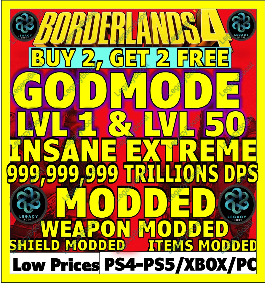 🔥BORDERLANDS 4✨WEAPONS MODDED LEVEL 1 ONE GEAR MODDED ✴️ GODMODE ✅PC-PS-XBOX✨UP - Image 1 of 1