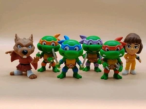 2023 Viacom Lot of 6 TMNT Funko Mini Figures - Turtles Set Splinter & April  - Picture 1 of 6
