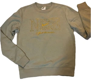 Nike Women's XS Green& Gold  Club Fleece Pullover Crew Sweatshirt - Picture 1 of 14