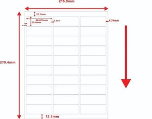 1000 hojas 30000 etiquetas 30up etiquetas de dirección Amazon FBA etiquetas tamaño 5160 - Imagen 1 de 1