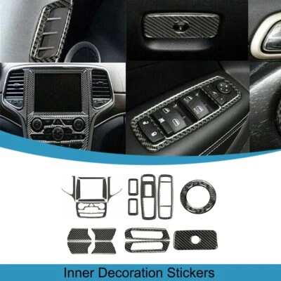 Juego de pegatinas de decoración interior para Jeep Grand Cherokee 2011-2024 Foto 1 de 4