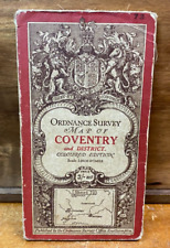Lovely Rare Ordnance Survey Map of Coventry and District Sheet 73 1912 A896
