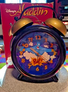 Vintage Disney's Aladdin Sunbeam Quartz Alarm Clock - Genie - Original Box! - Picture 1 of 7