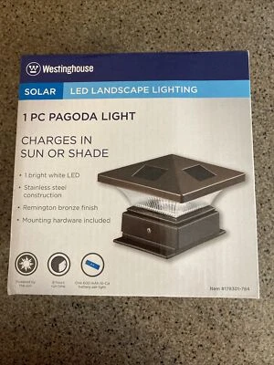 Westinghouse (1 paquete) Pagoda Luz LED Solar Paisajismo Foto 1 de 2