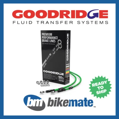 Línea de freno trenzada trasera verde para Kawasaki KX 250 F 2010 2011 Foto 1 de 2