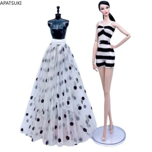 2pcs/set Zebra Swimwear For 11.5" Doll Clothes Swimsuit & Polka Long Gown 1/6 - Picture 1 of 5