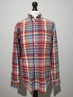 GANT Shirt Men L 16.5 Red Blue Check Cotton Long Sleeve Button Down Work Casual - Image 1 of 4