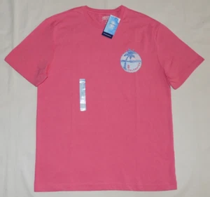 IZOD Men's Saltwater Soft Wash Graphic T-Shirts Rapture Rose M New - Picture 1 of 7