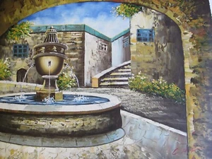 European city scape street contemporary oil painting canvas art modern original - Picture 1 of 1