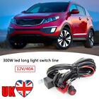 300W Light Round Switch Waterproof On/Off Switch Car LED Light Bar Wire Harness