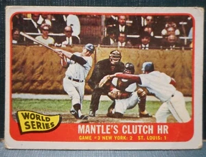 1965 Topps #134 World Series Game 3 Mickey Mantle - Picture 1 of 2