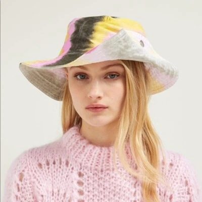 NWOT Ganni Tie Dye Denim Bucket Hat Women's Size Small $160 - Image 1 of 4