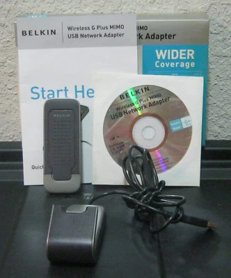 Belkin - F5D9050 - Wireless G Plus MIMO USB Network Adapter - v3 - 802.11b/g - Image 1 of 4