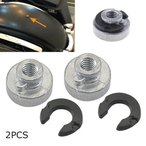 2X Hinten Fender Sitz Montage Mutter Sitzbankbefestigung Für Harley Touring Dyna - Picture 1 of 8