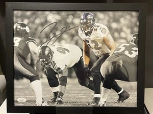 Baltimore Ravens Ray Lewis Signed 11x14 Photo W/Frame (JSA) - Picture 1 of 7