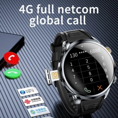 4G Android Smartwatch with NFC, GPS, HR Monitor, 1.95" HD Camera, SIM& WiFi Call - Image 1 of 4