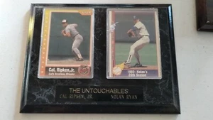 The Untouchables Cal Ripken Jr./ Nolan Ryan in Plaque w/COA - Picture 1 of 5