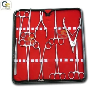 G.S 10 PIECES PROFESSIONAL BODY EAR PIERCING NAVEL TOOLS PLIERS CLAMPS FORCEPS-S - Picture 1 of 1
