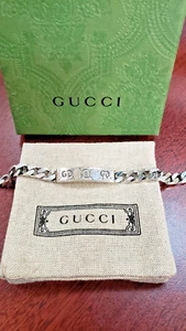 Gucci Sterlingsilber Geist Armband mit Link ID Station, 6,7 Zoll - Bild 1 von 3