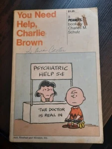 Vintage 1966 Charlie Brown Book You Need Help, Charlie Brown Good Shape - Picture 1 of 5