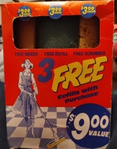 Vintage Wring-A-Matic Haushaltsreinigungsmop 3 Nachfüllpackungen Neu - Bild 1 von 7