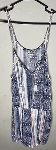Mudd Romper Women’s Size Medium Colorful Design 100% rayon Pre Owned - Picture 1 of 7