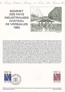 Document Philatélique 1er Jour : 24 1982 - Sommet des Pays Industrialisés - Imagen 1 de 1