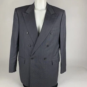 Men’s Vintage Brioni Gray Double Breasted Blazer Jacket EUR 52 US 42 R - Picture 1 of 12