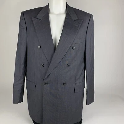 Chaqueta Blazer Para Hombre Vintage Brioni Gris Doble Pecho Talla EUR 52 R US 42 R Foto 1 de 4