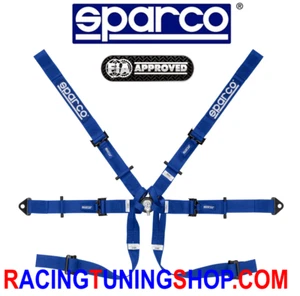 cinture sparco 6 punti hans per sport e prototipi - harnesses formula car BLUE - Foto 1 di 1