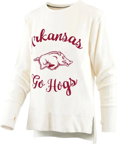Women's Arkansas Razorback Sweatshirt Cuddle Knit Fleece Cover