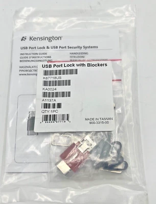 Kensington USB Port Lock with Blockers K67718US Data Security SEALED NEW - Image 1 of 3