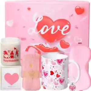 Romantische Geschenkkörbe für Frauen Frau ihr Valentinstag Freundin Geburtstagsgeschenk - Bild 1 von 12
