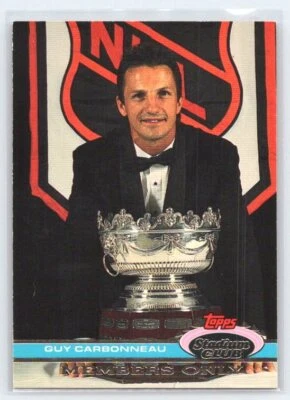 1991 Topps Stadium Club Guy Carbonneau #NNO     Montreal Canadians - Image 1 of 2