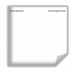 Hoja de plata auténtica transferencia a oro 100% calidad alemana 95 x 95 mm - Imagen 1 de 1
