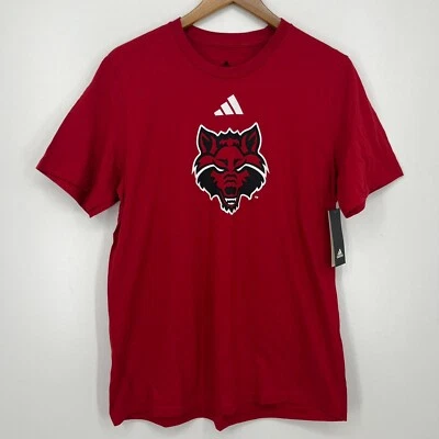 Adidas Arkansas State Red Wolves T-Shirt Men's Size L Red NCAA New NWT - Image 1 of 4