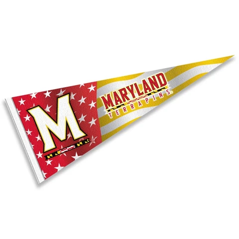 Maryland Terrapins Nation USA Stars and Stripes Pennant Full Size Pennant Cover